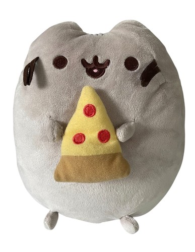 GUND Pusheen Snackables Pizza Cat Plush 9.5" Gray Kitty Stuffed Animal Toy 2021