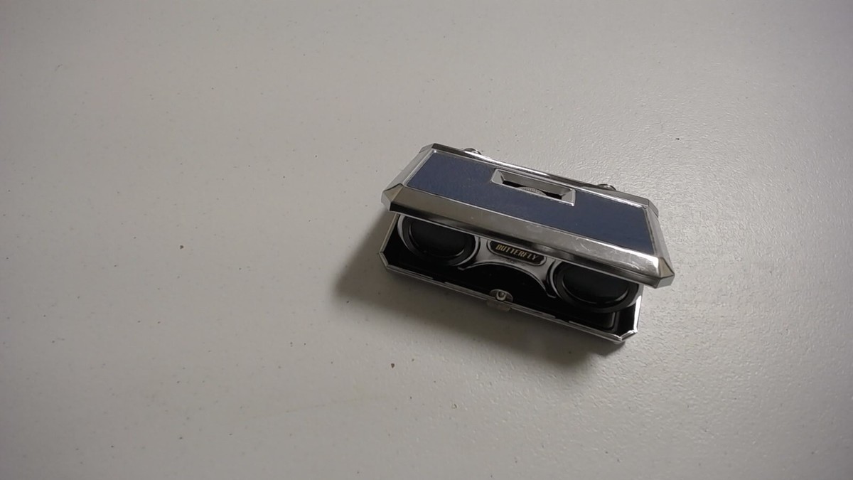 Vintage Butterfly Folding Opera Glasses Binoculars Coated Lens 2.5