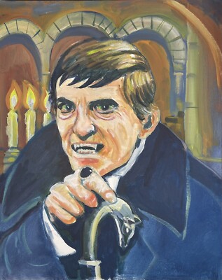 Dark Shadows Barnabas Collins Jonathan Frid  TV Show Pop Art Painting 16x20