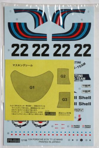 FUJIMI 1/24 Porsche 917K 1971 Le Mans winner Martini No.22 RS-88 scale model kit - Picture 4 of 8