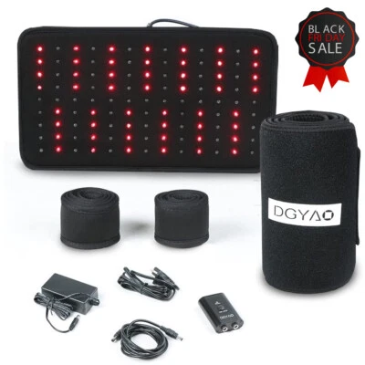 DGYAO Red Light Therapy Infrared Flexible Wrap Heat Pad Back Massage Pain Relief