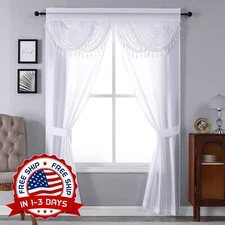 Cortinas Color Canela De 5 Paneles 84 Pulgadas Para Sala Cuarto Modernas Ofertas