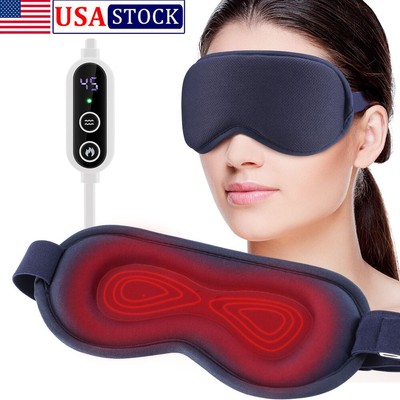Electric 3D Heated Eye Mask Pad, Hot Compress For Puffy Eyes Dry Eye Relax Eye