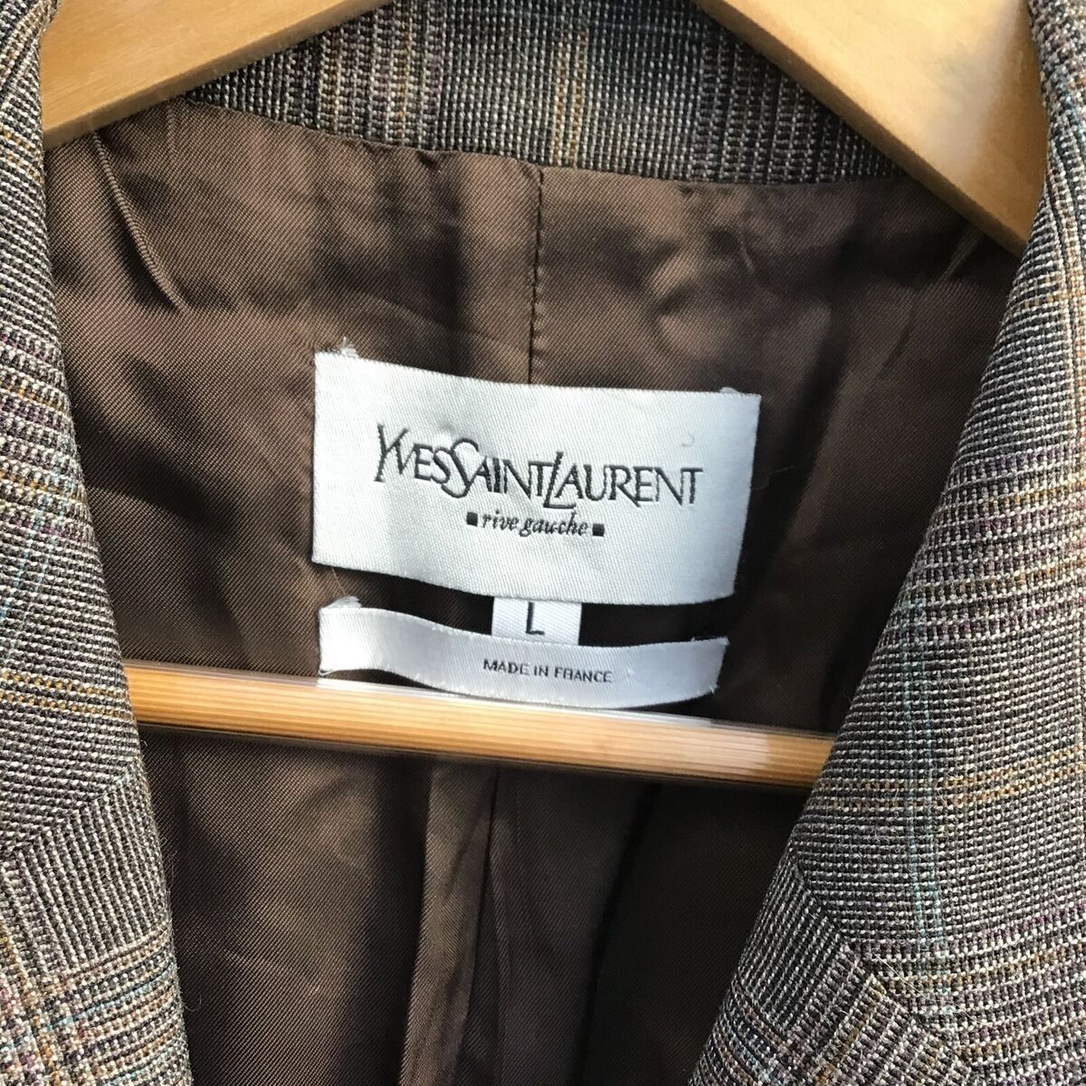 Vintage YSL Yves Saint Laurent rive gauche wool mohair brown Vintage YSL Yves Saint Laurent rive gauche wool mohair brown