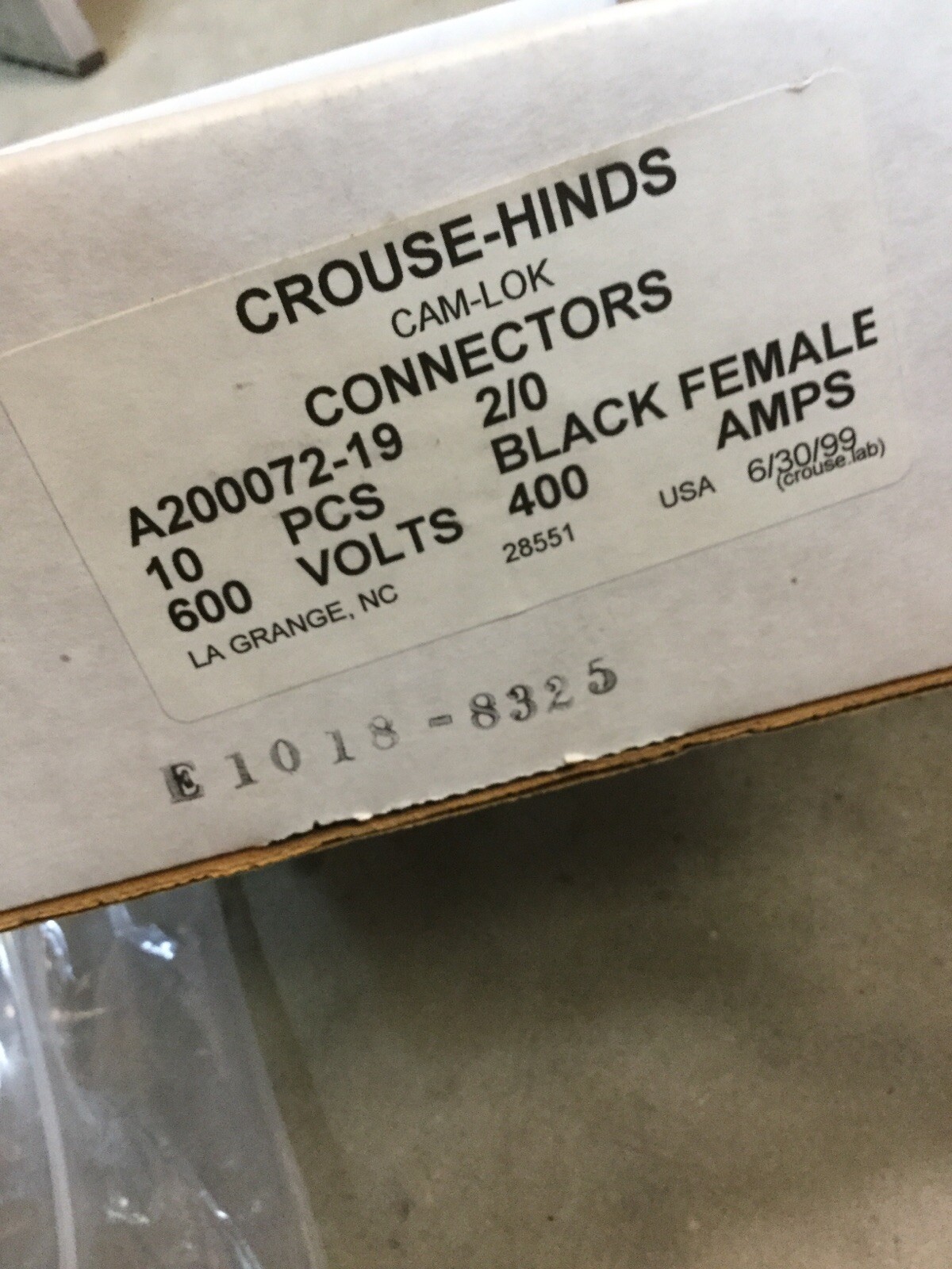 Lot Of Cooper Crouse Hinds Camlok E10188325 & Misc. 2/0 Connectors eBay