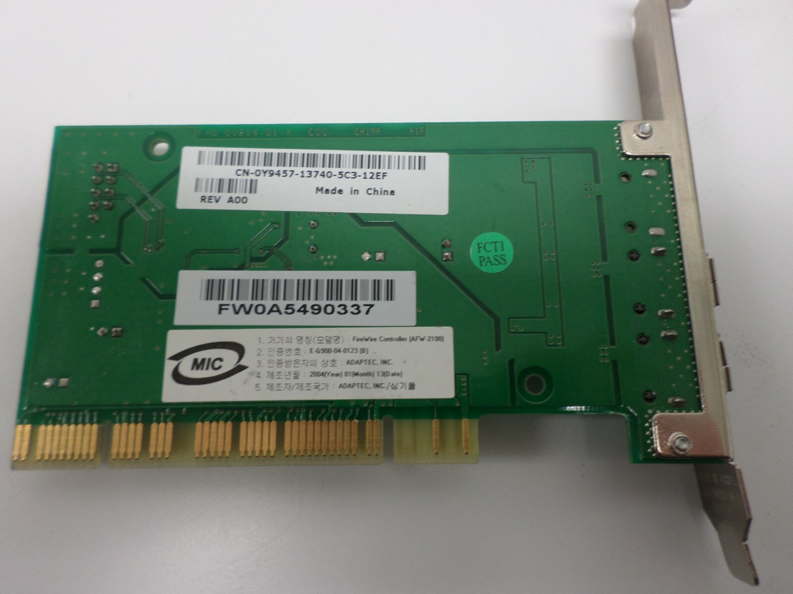 DELL FireWire IEEE 1394 ADAPTER CARD PCA0021401A 0Y9457 eBay