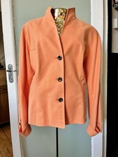 Linda Allard Ellen Tracy Apricot Cotton Jacket Size 12