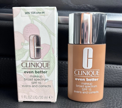 Clinique Even Better Makeup Broad Spectrum SPF15 ~ WN 104 Toffee M ~ 1 FL OZ NEW