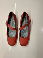 Moshulu Red Nubuck Leather-lined Ballet Pump Size 40,  perfect, Worn Once No Box