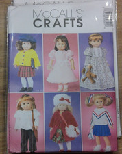 McCall's Crafts 3900 18" Doll Wardrobe Pattern UNCUT 2002
