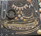 VTG Mix Stamped "BSK" "Anne Klein" "T" Gold/Silver PL Toned Costume Jewelry
