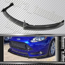 3pcs Front Bumper Spoiler Lip For 2012-2014 Ford Focus St Mk3 Carbon Look