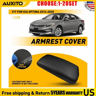 Comfortable Leather Center Armrest Cover for Kia Optima 2016-2020 Console 1-10X
