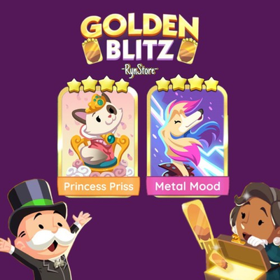 #ad #ad GOLDEN BLITZ PRINCESS PRISS amp; METAL MOOD GOLD CARD MONO POLY $99.90