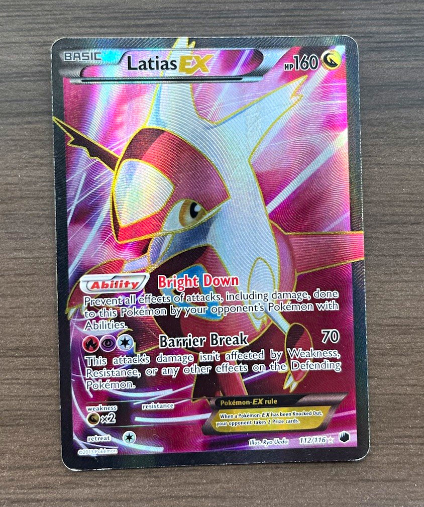 Pokemon TCG Latias EX 112/116 Full Art Holo Ultra Rare ENG (HP/DMG Condition)