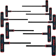 Eklind 60609 Power-T Handle Hex Key Set, 9pc SAE 5/64–1/4, 6" Series