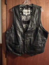 Vintage Open Road Black Leather Vest size XXL