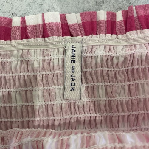 Janie And Jack Tank Top Girls Size 18-24m Red White Gingham Plaid Smocked Top - Picture 6 of 6