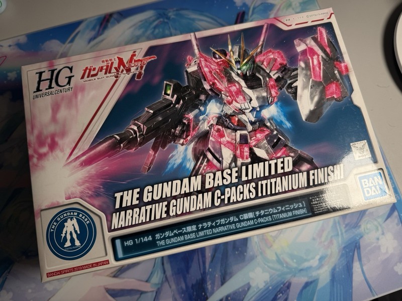 Gundam Base Limited Narrative Gundam C-Packs Titanium Finish HG gunpla model kit