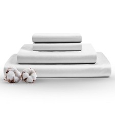 Queen Sheet Set, 1000 Thread Count Egyptian 4 PC Cotton Sheets Queen Size Bed...