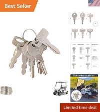 Golf Cart Keys Set - Ignition for EZGO 1982-up, Replacement silver