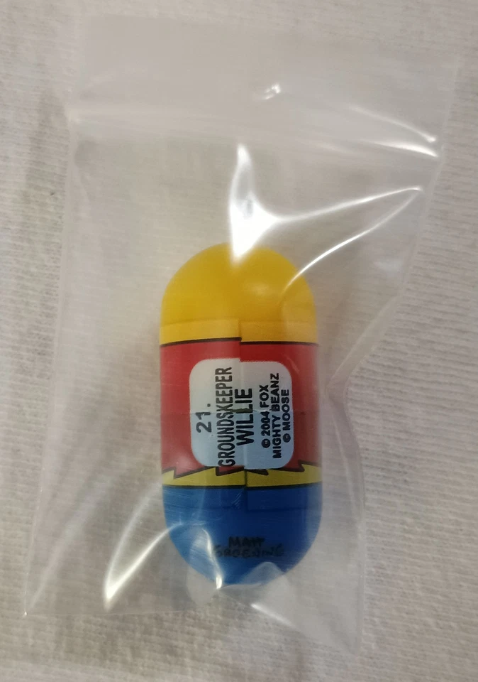 SPIN MASTER 2004 THE SIMPSONS MIGHTY BEANZ NUMBER 21 GROUNDSKEEPER WILLIE BEAN - Image 4 of 4