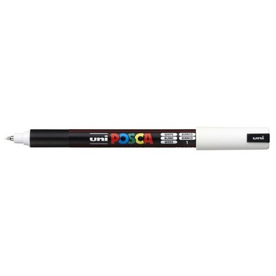 Authentic Marker, 1 White Professional Paint Marker with 1MR Extra Fine Tip