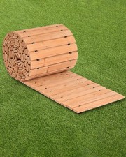VEVOR 24 ft L x 17 in W Straight Wooden Garden Pathway Roll Out Garden Walkway