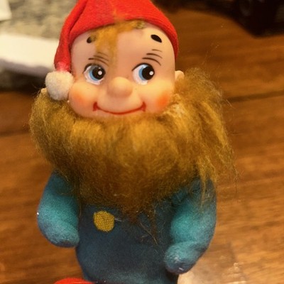 Vintage Elf Gnome Knee Hugger Bendable Wire Arms Legs Plastic