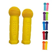 Scooter Grip Handlebar 1 Pair Bicycle Grip Fit for 2-3-4 Wheels Kid Kick Yellow