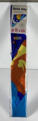 Rare 1999 4.5  Delta Kite Ripstop Nylon Go Fly A Kite  Moon & Sun  New
