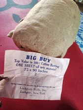 Warm & Natural Needled Cotton Batting Twin Size Bed 72"x90" Quilts Crafts New 