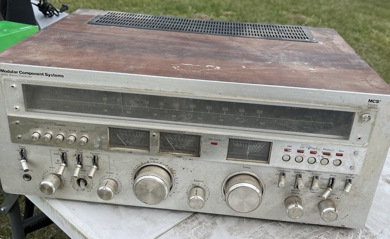 MCS 3245 System Vintage Stereo Receiver Silver Face Wood Panel