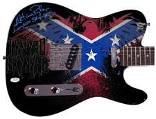 Lynyrd Skynyrd Artimus Pyle Signed Freebird Graphics Guitar Exact Proof