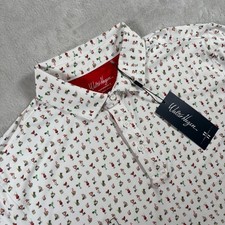 Walter Hagen Performance 11 Polo Shirt Mens Medium White Jingle Juice Print