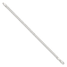 Sterling Silver Curb Chain Anklet, 4.7 mm