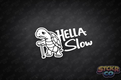 #ad #ad Hella Slow Turtle Car Sticker Decal Vinyl JDM Lowered Stance Drift Funny Bumper $5.95