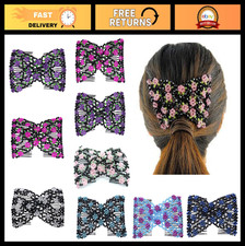 Double Clips Hair Combs for Bun Making - Stretch Side Combs, 6-Pack Styling Tool