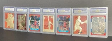 Michael Jordan Fleer Gold Cards 1996-98 Graded Gem-Mint 10 (SET OF 7) Decade WCG
