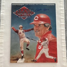 Legends Sports Pete Rose Reds Baseball 1992 Original Autographed Magazine