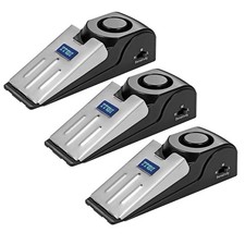 Upgraded 2 in 1 Portable Door Stopper Floor Wedge Security Alarm Loud 120db E...