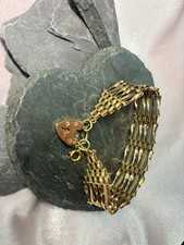 13g Solid 9ct Gold Gate Bracelet
