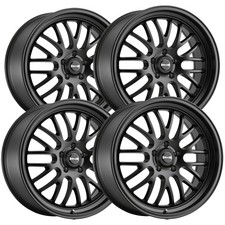 Set Of 4 Staggered-ridler 607 18x818x9.5 5x4.75 0mm Matte Black Wheels Rims