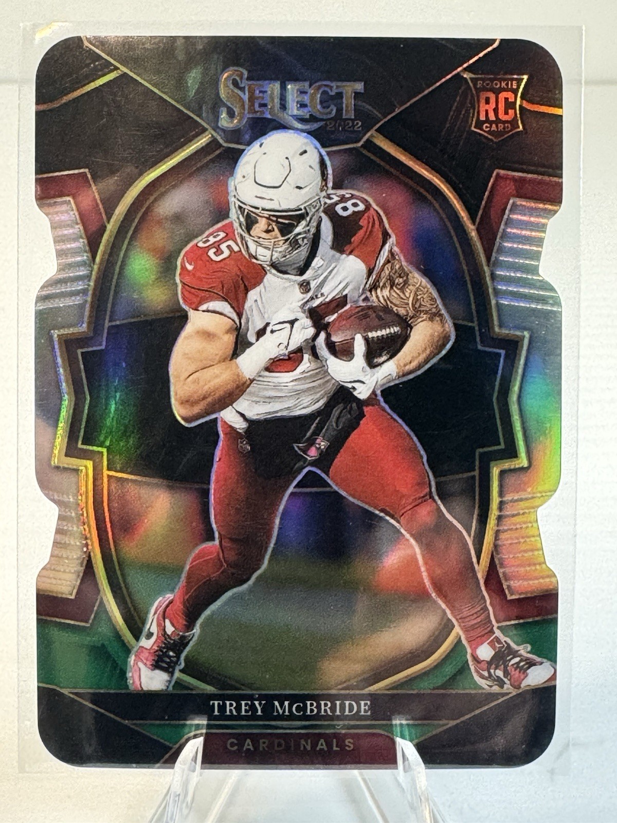 2022 Panini Select Trey McBride RC Concourse Black and Green Prizm Die Cut SP 11