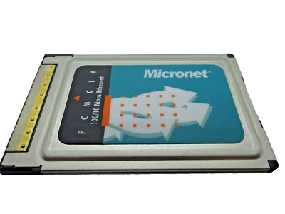 MICRONET 100/10 Mbps ETHERNET PCMCIA SP160A V2#WL120