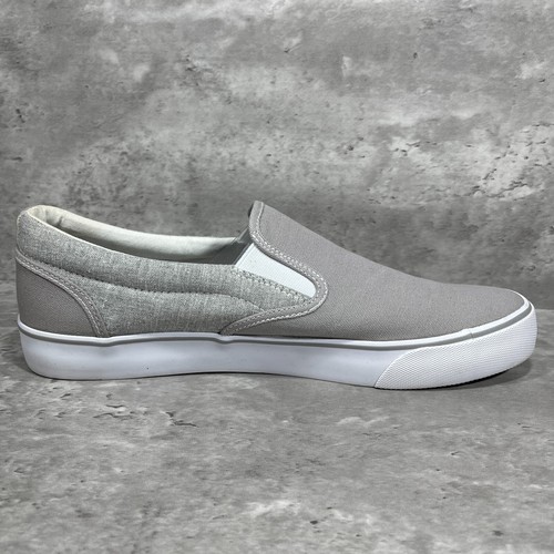 Lugz Slip On Loafers Men's Size 13 Gray Canvas Casual Shoes Preppy Minimalist - Picture 10 of 13
