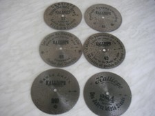 6 Kalliope Gloriosa Platten 18cm Christbaumständer Spieluhr music disc 7 1/8"