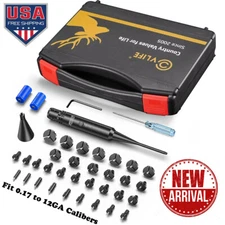 Professional Red Laser Bore Sight Sighter Kit 32 Adapters Fits 0.17 to 12GA Guns