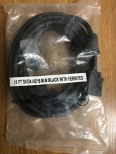 15 ft. SVGA HD15 M-M Black with Ferrites