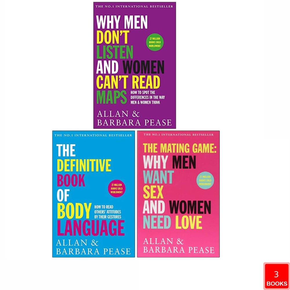 Allan Pease Barbara Pease 3 Books Collection Set Definitive Book of Body Languag